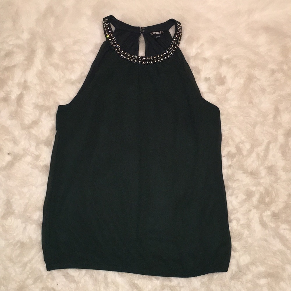 Express dark green tank